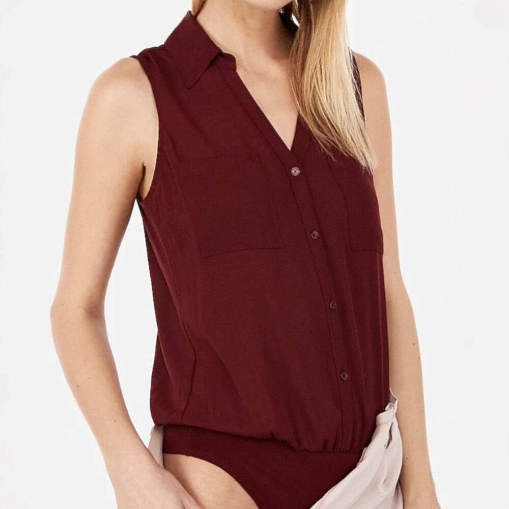 NWT EXPRESS Slim Fit Sleeveless Portofino Bodysuit L